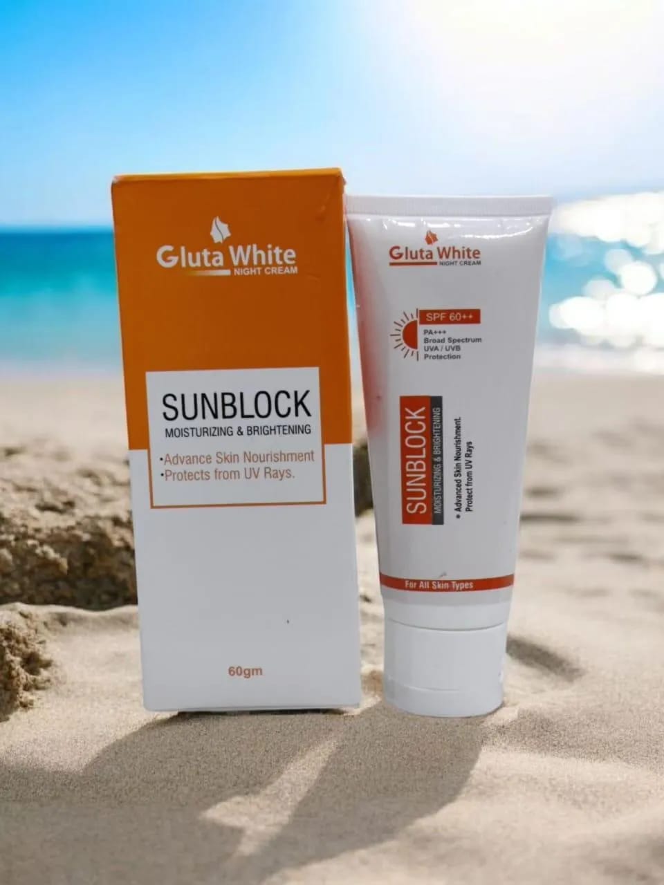 Gluta White Advanced Sunblock SPF 60+ – Broad Spectrum UV Protection