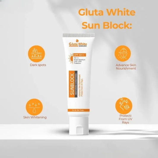 Gluta White Advanced Sunblock SPF 60+ – Broad Spectrum UV Protection