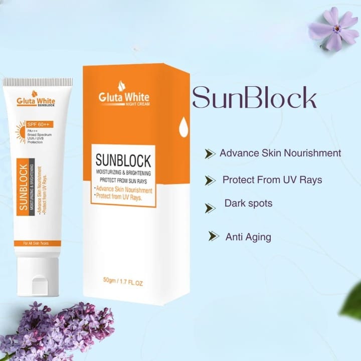 Gluta White Advanced Sunblock SPF 60+ – Broad Spectrum UV Protection