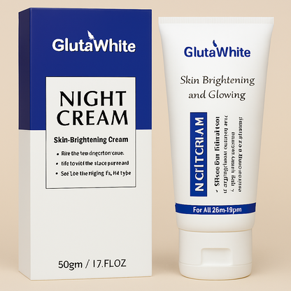 Gluta White Night Cream | 50ml | Advanced Brightening, Nourishing & Anti‑Aging Formula