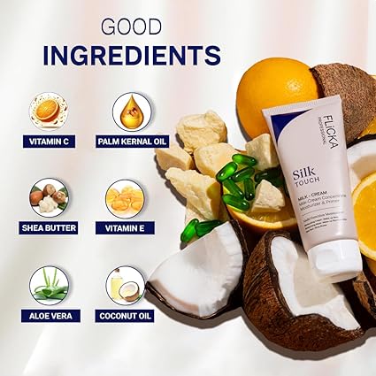 PREMIUM Silk Touch 3 in 1 Moisturizer and Primer for Face | Hydrating, Lightweight, Long-Lasting | Pore Minimizer | Dermatologically Tested | All Skin Types | Makeup Base | 60g