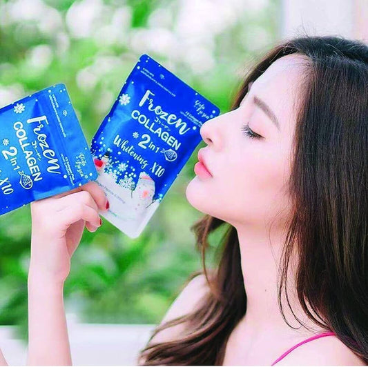 Frozen Collagen 2 in 1 Whitening x10 (60 Caps) for Brightening and Tightening Your Skin