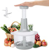 Manual Hand Push Chopper | Multi-functional Vegetable Meat Grinder, Grater, Chopper – 1.5 Liter (random Color)