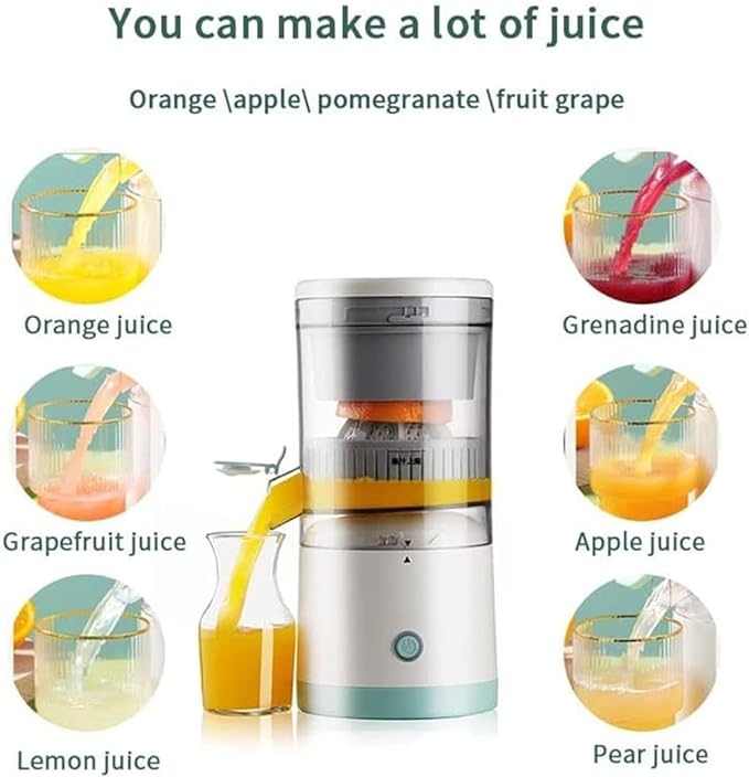 Portable Electric Citrus Juicer Hands-free Rechargeable Orange Lemon Grapefruit Juicer Easy To Clean Juicer Machine | Orange, Lemon Juicer And Squeezer | Juice Extractor | Juice Blender