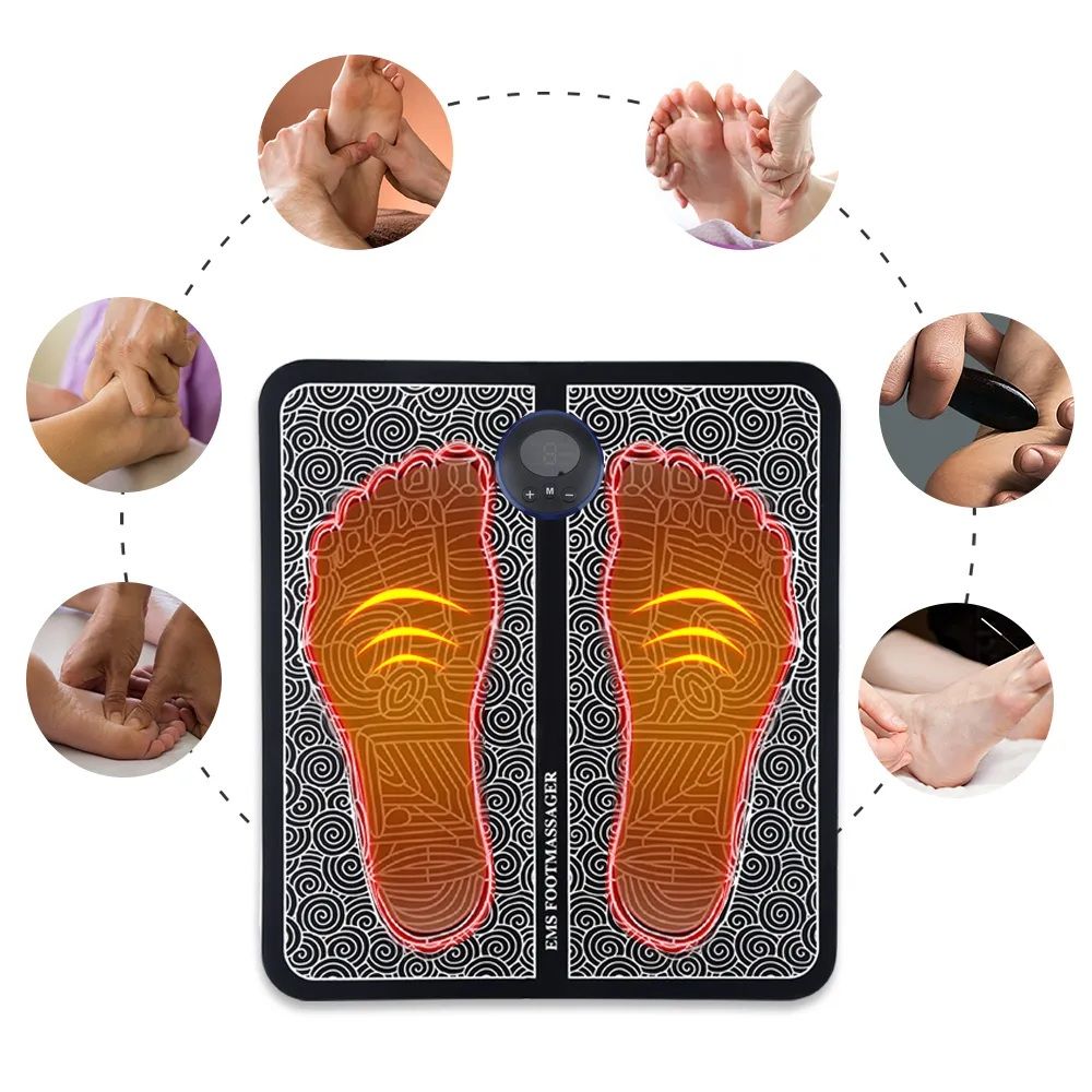 Ems Foot Massager - Electric Foot Massager Mat Fo - Muscle Stimulation Foot Massager Pad For All